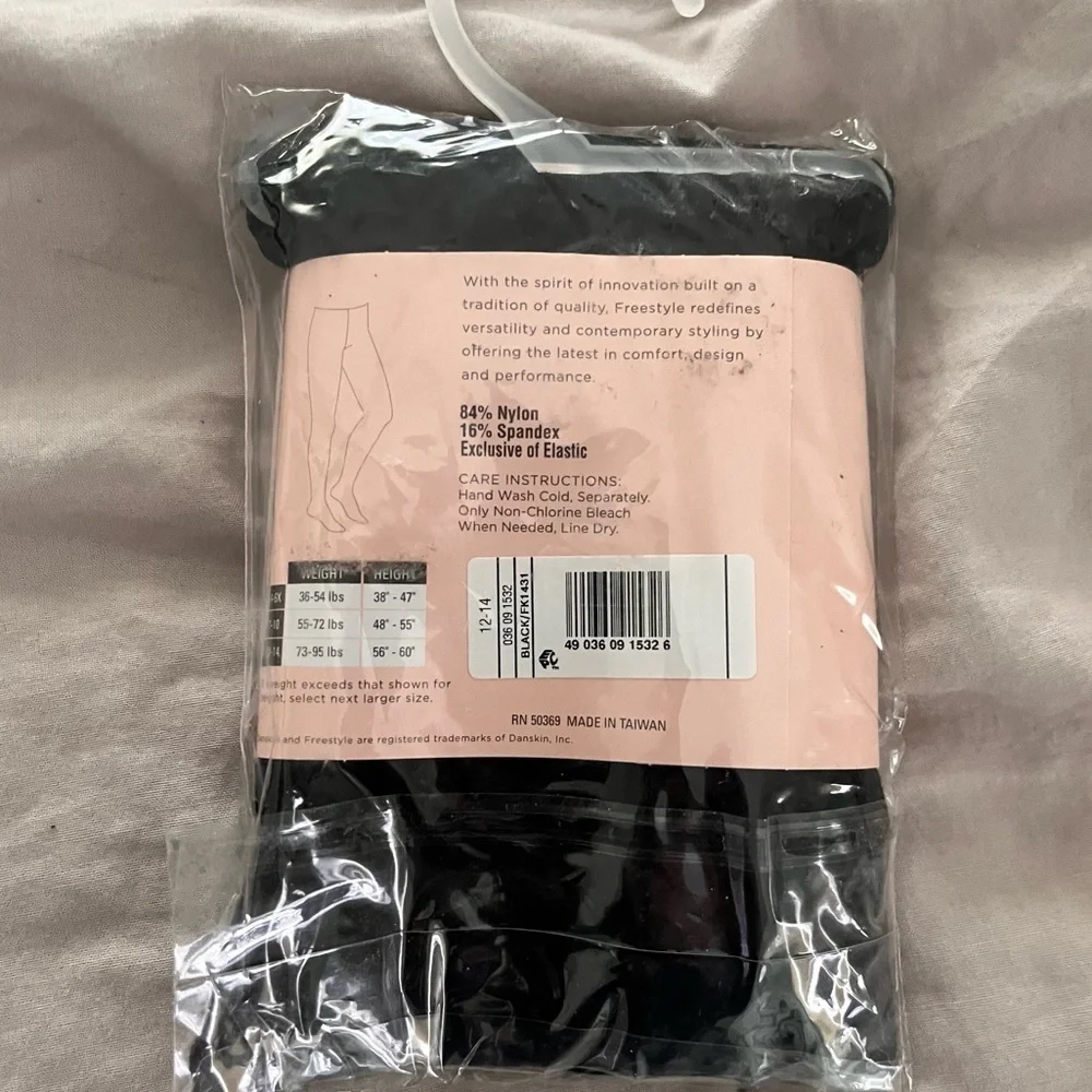 NWT 2 sets black tights girls 12/14 Circo  freestyle danskin dance heart